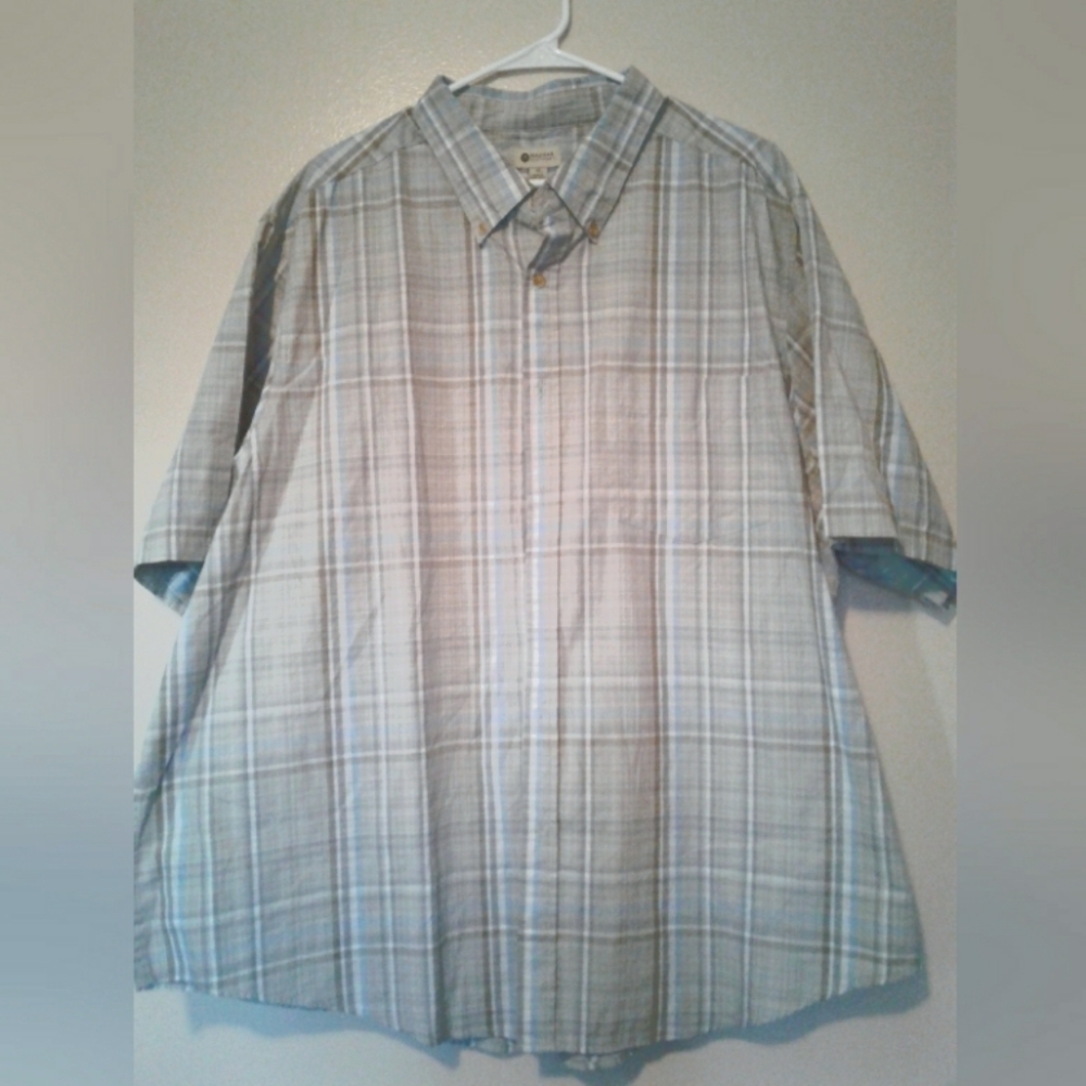 Mens Haggar 3X Short Sleeves Button Down